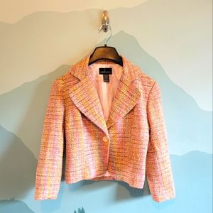Moda International Mulicolored Pink Tweed Jacket